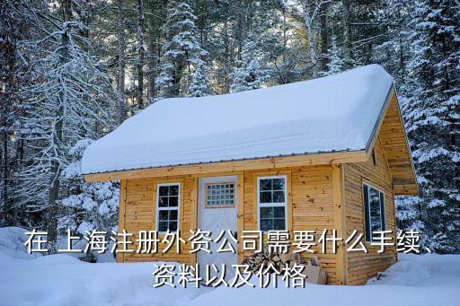 在 上海注冊(cè)外資公司需要什么手續(xù)、資料以及價(jià)格