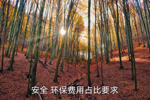 安全 環(huán)保費用占比要求