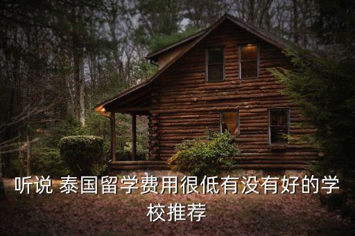 聽說(shuō) 泰國(guó)留學(xué)費(fèi)用很低有沒有好的學(xué)校推薦