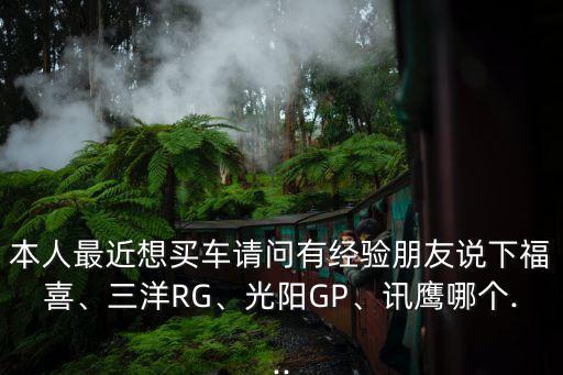 本人最近想買車請(qǐng)問(wèn)有經(jīng)驗(yàn)朋友說(shuō)下福喜、三洋RG、光陽(yáng)GP、訊鷹哪個(gè)...