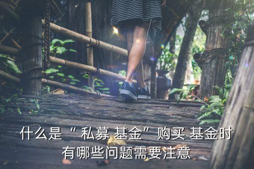 什么是“ 私募 基金”購(gòu)買 基金時(shí)有哪些問(wèn)題需要注意