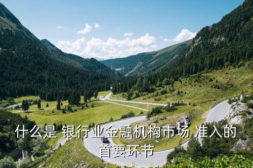 什么是 銀行業(yè)金融機構(gòu)市場 準入的首要環(huán)節(jié)
