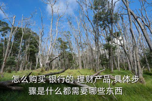 怎么購買 銀行的 理財產品,具體步驟是什么都需要哪些東西