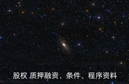  股權(quán) 質(zhì)押融資、條件、程序資料