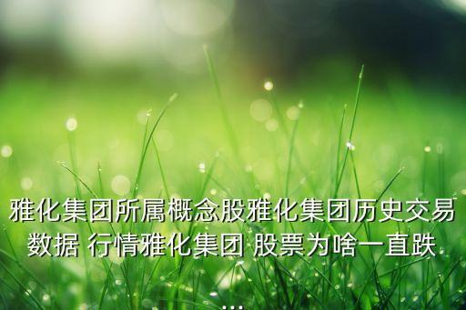 雅化集團所屬概念股雅化集團歷史交易數據 行情雅化集團 股票為啥一直跌...