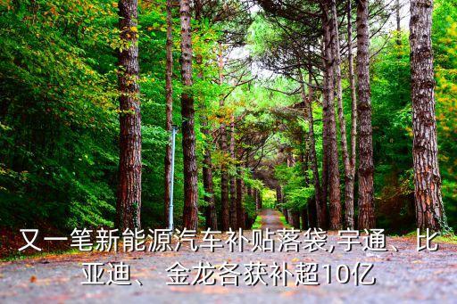 又一筆新能源汽車補(bǔ)貼落袋,宇通、比亞迪、 金龍各獲補(bǔ)超10億