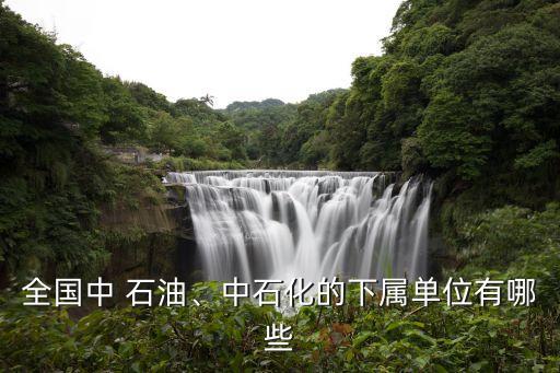 全國中 石油、中石化的下屬單位有哪些