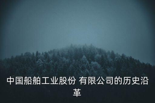 中國(guó)船舶工業(yè)股份 有限公司的歷史沿革