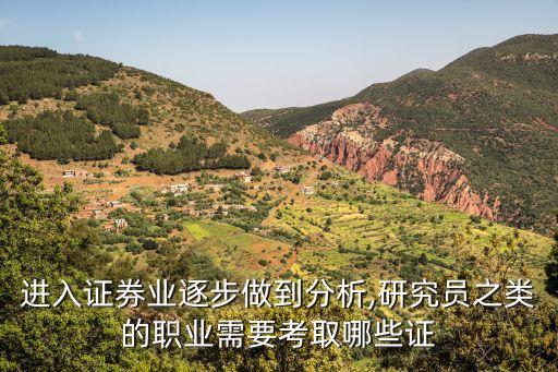 進入證券業(yè)逐步做到分析,研究員之類的職業(yè)需要考取哪些證
