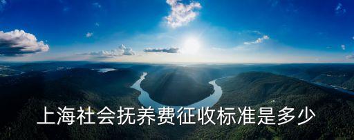 上海社會撫養(yǎng)費(fèi)征收標(biāo)準(zhǔn)是多少