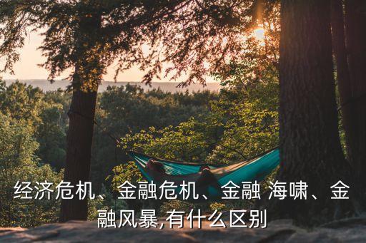 經濟危機、金融危機、金融 海嘯、金融風暴,有什么區(qū)別