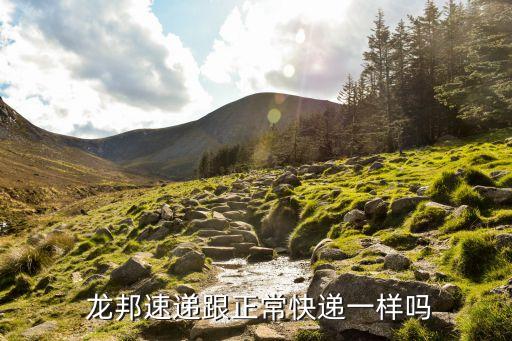  龍邦速遞跟正?？爝f一樣嗎