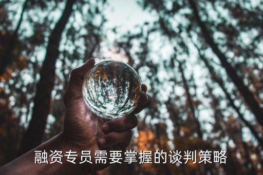 融資專(zhuān)員需要掌握的談判策略