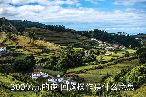 300億元的逆 回購(gòu)操作是什么意思