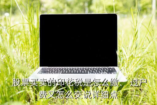  股票買賣的印花稅是怎么繳、 過戶費(fèi)又怎么交說詳細(xì)點(diǎn)