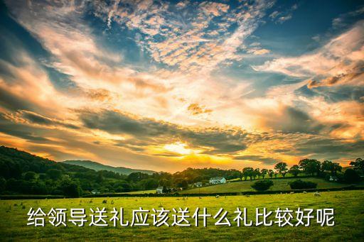 給領(lǐng)導送禮應(yīng)該送什么禮比較好呢