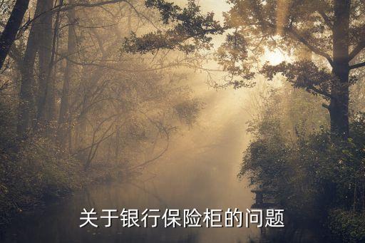 關于銀行保險柜的問題