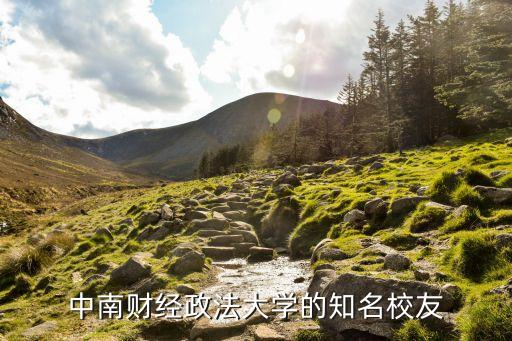 中南財經(jīng)政法大學的知名校友