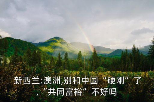  新西蘭:澳洲,別和中國(guó)“硬剛”了,“共同富?！辈缓脝? class=