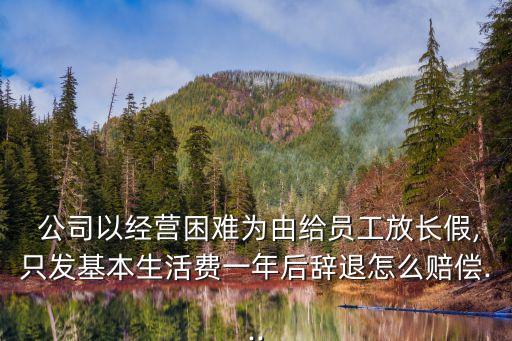  公司以經營困難為由給員工放長假,只發(fā)基本生活費一年后辭退怎么賠償...